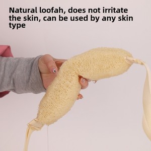 Natural Loofah Long Bath Towel Powerful Exfoliating Back Massage Shower Brush <b>Body</b> <b>Scrub</b> Cleaning Tools - Product Image 5