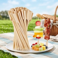 Brochettes de barbecue en bambou naturel, bâtonnets de kebab jetables en bois pour grillades, satay, cuisine en plein air, fêtes