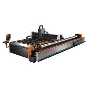 Mesin pemotong Laser Cnc, mesin pemotong serat 1kw baru 2024, mesin pemotong Laser Lazer tabung pipa untuk tabung logam emas perak