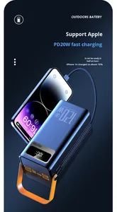Batterie externe étanche 50000 mAh à charge ultra-rapide avec 3 câbles PD 22,5 W et lampe torche – Grande capacité – Vente flash - Product Image 4