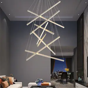 LED Aluminum Modern Chandelier For High Ceilings