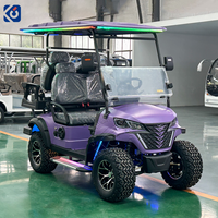 Voiturette de golf électrique CAMP 48V avec batterie au lithium, carrosserie en aluminium, suspension indépendante, homologuée pour la route, 4 places, pour utilisation sur la plage