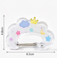 Porte-clés mousqueton en plastique personnalisé avec impression typographique, clip acrylique motif dessin animé/anime, cadeau promotionnel tendance