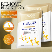 Masque Nasal Anti-Points Noirs au Collagène SADOER Marque Privée, Pommade 6g, Soin Zone T, Patch Facial