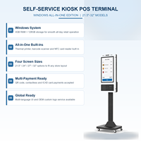 Kiosco de Autoservicio con Sistema POS para Windows, Pantalla Táctil de 21.5-32 Pulgadas, Caja Registradora con Impresora Térmica y Escáner para Supermercados y Comercios Minoristas