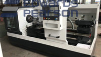 Petit tour à filer horizontal CNC à commande GSK, à broche unique, pour le métal, alésage 50 mm, structure à banc plat robuste et de précision