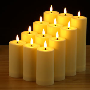 Bougies LED sans flamme Danc en vrac <span class=keywords><strong>avec</strong></span> télécommande <span class=keywords><strong>bougie</strong></span> de cire simulée <span class=keywords><strong>bougie</strong></span> pilier alimentée par batterie - Product Image 6