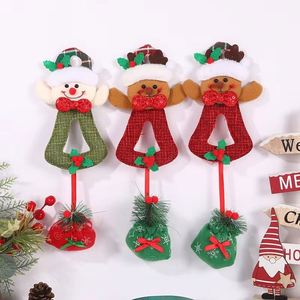 Custom Handmade Fabric Xmas <b>Ornament</b> - Low Moq Festive Holiday Decor, Tree Set Long Hanging Lucky Bag - Product Image 1