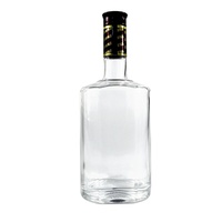 750ml bouteille de vodka bouteille de verre de liqueur service d'impression disponible bouteilles d'alcool décorées pour anniversaire grand whisky