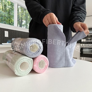 <b>Lint</b> Free Glass and Mirror Cleaning Cloths Microfiber Towel Roll for Streak Free Shine - Product Image 2
