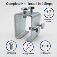 Kit de roulettes de rail pour portail coulissant en acier galvanisé, système de quincaillerie robuste pour porte cantilever, fabrication OEM ODM