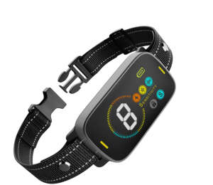 XCHO Wiederaufladbares Ultraschall-Bellhemmungsgerät Anti-Bell-Trainingsgerät LCD Ultraschall-Hundeabwehr-Halsband - Product Image 1