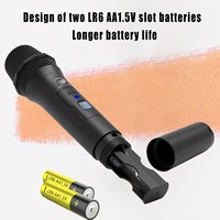 Honcam 2.4G Microphone de jeu sans fil compatible avec l'ordinateur Karaoké Wii PS5 PS4
