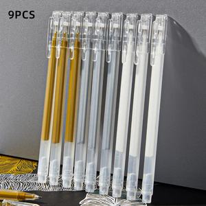 Nuevo arte clásico resaltar oro plata blanco negro Color escuela estudiante pintado a mano DIY artesanía bolígrafos papelería personalizar 3 unids/bolsa - Product Image 6