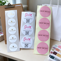 Autocollants ronds personnalisés autocollants adhésifs avec logo en feuille d'or estampé à chaud, autocollants personnalisés imprimés avec code QR pour emballage