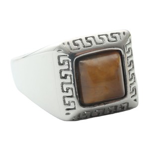 Yunnique – bague carrée géométrique pour hommes, avec pierre précieuse rouge, cadeau, bijoux, 280698 - Product Image 3