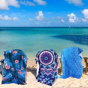 Serviette de plage personnalisée en microfibre, sans sable, pour femme, grande taille, séchage rapide, recyclée, idéale pour l'été et la natation - Product Image 2