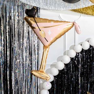 For Flute Wine Bottle Wine Glass Shaped Mix Color Foil <b>Balloons</b> for Party Atmosphere <b>Decoration</b> - Product Image 4