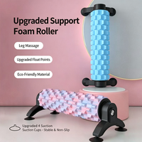 Nouveau rouleau en mousse EVA à grille avec 4 ventouses de fixation, rouleau de massage pour yoga, relaxation musculaire des points de pression profonds