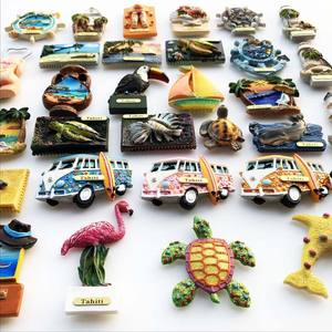 Aimants de réfrigérateur magnétiques en résine peinte, design Brise de l'Océan de <span class=keywords><strong>Tahiti</strong></span>, 7-8 cm, modèle <span class=keywords><strong>Tahiti</strong></span> 001, vente en gros transfrontalière - Product Image 2