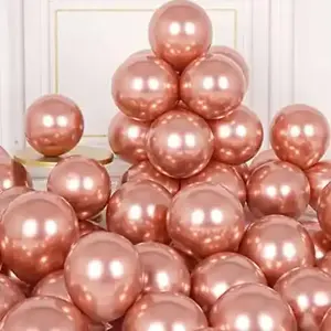 जन्मदिन की पार्टी सजावट के लिए 10 इंच गुलाब का सोना क्रोम बैलून उच्च गुणवत्ता वाले लेटेक्स गुब्बारा
