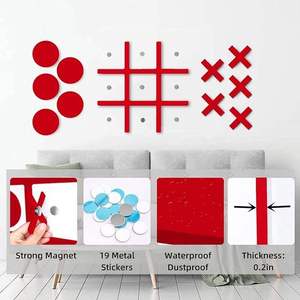 Modern Wooden Tic <strong>Tac</strong> Toe PVC Wall Mount Game Game Room Decor Wall Decals Kids' Room Classroom Offices Best Gift Family Friends - Product Image 4