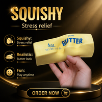Bâton de beurre anti-stress à récupération lente Wu Zun pour l'école – Jouet à presser en forme de barre de beurre/fromage – Modèle WZHYB
