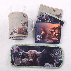 ปลอกหุ้มแก้วน้ำแบบแม่เหล็กสี่จุด ทำจากนีโอพรีน สำหรับเก็บความเย็น พร้อมโลโก้ OEM ตามสั่ง - Product Image 4