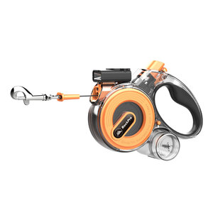 Lefamcare Nouvelle Conception <span class=keywords><strong>Laisse</strong></span> <span class=keywords><strong>Rétractable</strong></span> <span class=keywords><strong>pour</strong></span> <span class=keywords><strong>Chien</strong></span> de Grande Taille 5M Convient aux Chiens de 50kg avec Sifflet Électronique <span class=keywords><strong>pour</strong></span> <span class=keywords><strong>Chien</strong></span> et Lumière LED - Product Image 4