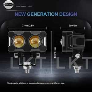 Nuovo led faretto moto gufo 2 occhi faro impermeabile doppio colore faretto elettrico moto - Product Image 4