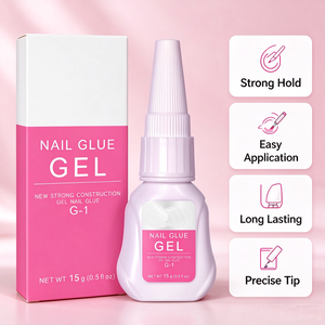 Colle à ongles à séchage rapide 15g, forte adhérence, colle pour faux ongles sans lampe UV, salon ou DIY - Product Image 4