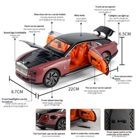 Modèle de voiture en métal Rolls-Royce Spectre Street Version à l'échelle 1:24, pièce de présentation, jouet haut de gamme pour enfants, vente en gros, dropshipping
