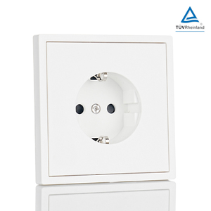 Tốt nhất bán EU Đức Đức tiêu chuẩn trắng Schuko ổ cắm chất lượng điện tường công tắc đèn đồng kim loại ổ cắm EU cắm - Product Image 6