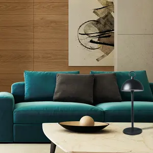 नॉर्डिक Dekoration घर टच दीपक लोहे सामग्री पोर्टेबल रिचार्जेबल तीन रंग एलईडी वायरलेस टेबल लैंप