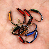 Hegene Sabiki Fly Truite Bluegill Perche Powan Whitefish Leurre de pêche sur glace-Époxy Nymphe Midge Buzzer Chironomides Pupae River Lake