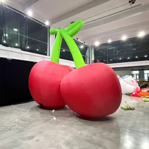 Ballon publicitaire géant en forme <span class=keywords><strong>de</strong></span> cerise rouge gonflable avec LED pour la décoration d'événements - Product Image 3