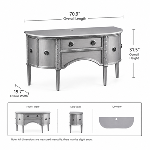 Meuble-lavabo <span class=keywords><strong>de</strong></span> <span class=keywords><strong>salle</strong></span> <span class=keywords><strong>de</strong></span> <span class=keywords><strong>bain</strong></span> moderne <span class=keywords><strong>de</strong></span> luxe en argent, 47 pouces, demi-lune, en bois massif, avec vasque à poser, pour projets <span class=keywords><strong>de</strong></span> villas et d'hôtels - Product Image 5