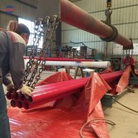 Tuyaux d'incendie FM&UL Sch10/40 galvanisés rouges, tuyaux de sprinkler soudés sans soudure pour la lutte contre l'incendie