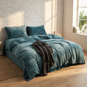 Juego de Ropa de <span class=keywords><strong>Cama</strong></span> de Lujo de Terciopelo de <span class=keywords><strong>Algodón</strong></span>, Juego de Funda Nórdica de <span class=keywords><strong>Algodón</strong></span> Egipcio para Camas Individuales y Dobles - Product Image 3