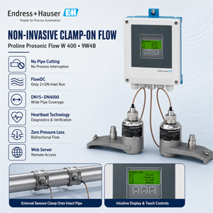 Proline Prosonic Flow I 400 9W4B Meter Ultrasonik Instrumen Stainless Steel Dua Jalur Detak Jantung Dua Arah OEM - Product Image 4
