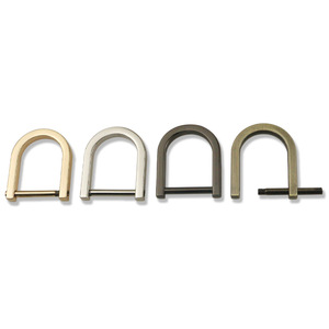 Anello a forma di U <span class=keywords><strong>da</strong></span> 2cm con chiusura a vite di ricambio per chiavi artigianali in pelle per accessori per borse a ferro di cavallo - Product Image 2