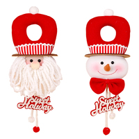 Zaves Series 13 Zoll Classic Santa Schneemann Tür hängen rot weiß Weihnachten Home Decor für Neujahr Party Factory Großhandel