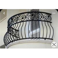 Rampe d'escalier de balcon en fer moderne, résistante aux UV, à la rouille et à l'eau, garantie 5 ans+, meilleure vente, haute qualité, directement de l'usine