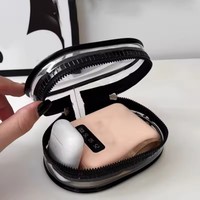 Mini trousse de maquillage carrée coréenne mignonne pour femmes, pochette portable pour écouteurs, rouge à lèvres, serviettes hygiéniques, petite trousse de maquillage à fermeture éclair