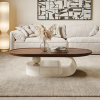 Nouvelle table basse en bois massif de noyer design pour un salon moderne et simple, petite table basse pour la maison