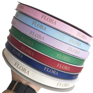 Luxurious Wholesale price Customized Satin Ribbon 100% silk Ribbon customised Grosgrain gift packing Ribbon 15mm Width in stock