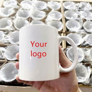 Tasses à café personnalisées blanches en céramique de 11 oz, vierges, avec logo pour impression, en gros, pour sublimation - Product Image 1