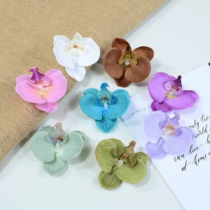 Fleurs artificielles d'orchidées Phalaenopsis Dongchen Crafts, pétales en polyester, décoration de mariage, décoration de la maison, arrangement de bureau - Product Image 1