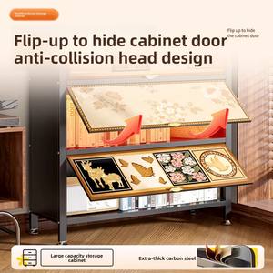 Estantería de Estilo Vintage para el Hogar con Puertas Abatibles, Organizador de Libros de Acero al Carbono Reforzado, Estante de Almacenamiento para Estudio y Sala de Estar - Product Image 2