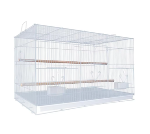 Toptan papağan Conure Lovebird atiatiel güvercin kafesleri için haddeleme standı ile ferforje kuş kafesi yığılmış olabilir - Product Image 4